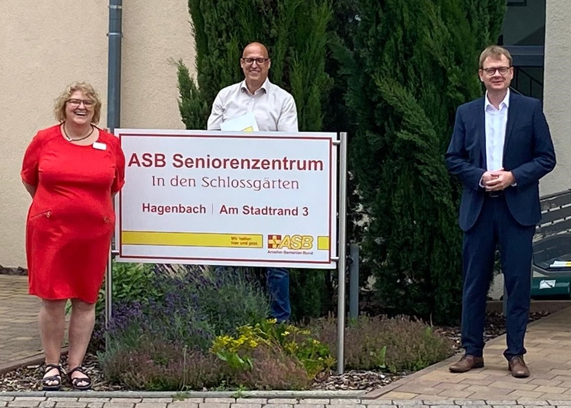 Staatssekretär Dr. Gebhart im Gespräch mit dem ASB in Hagenbach über die Situation in der Altenpflege in Pandemiezeiten